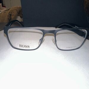 Hugo Boss 0684 10G Black Rectangle Eyeglasses Frames 54-18 145